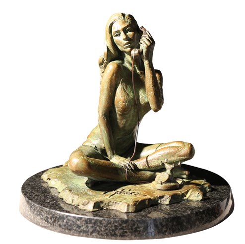 Black Phone II by Fabian Perez - Limited Edition Bronze Sculpture